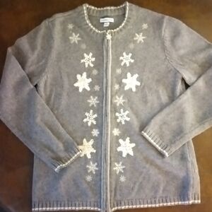 Gray Snowflake Sweater